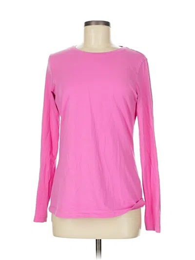 Pre-owned Lands' End Long Sleeve T-shirt In Pink