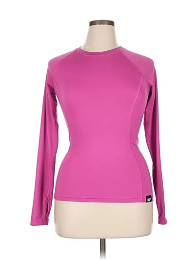 Pre-owned Lands' End Long Sleeve T-shirt In Pink