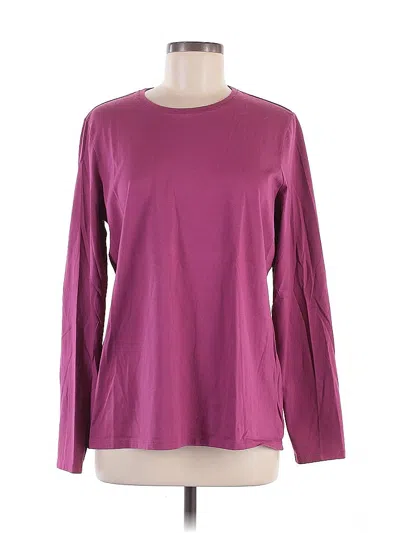 Pre-owned Lands' End Long Sleeve T-shirt In Purple