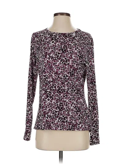 Pre-owned Lands' End Long Sleeve T-shirt In Purple