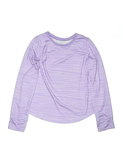 Pre-owned Lands' End Kids'  Long Sleeve T-shirt In Purple