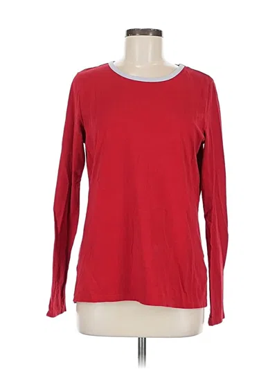 Pre-owned Lands' End Long Sleeve T-shirt In Red