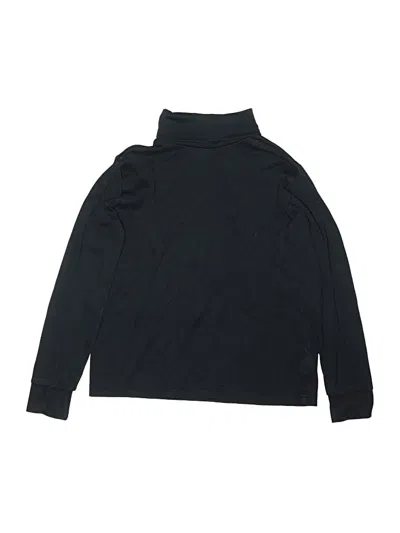 Pre-owned Lands' End Kids'  Long Sleeve Top Black Tops