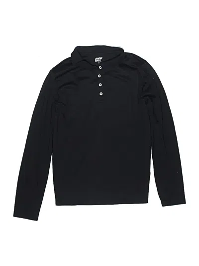 Pre-owned Lands' End Kids'  Long Sleeve Top Black Tops