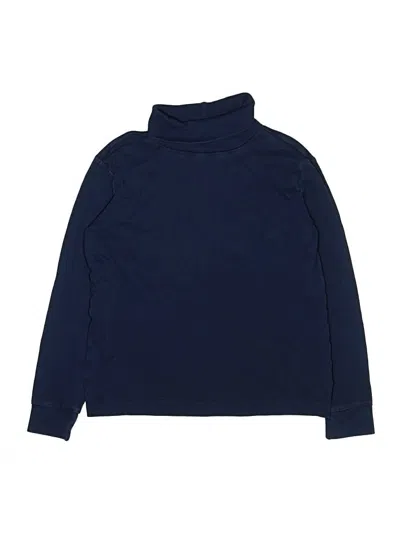Pre-owned Lands' End Kids'  Long Sleeve Top Blue Tops