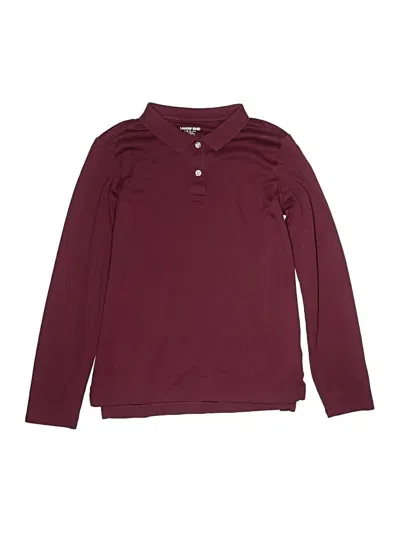 Pre-owned Lands' End Kids'  Long Sleeve Top Burgundy Mock Neckline Tops