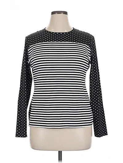 Pre-owned Lands' End Long Sleeve T-shirt In Black