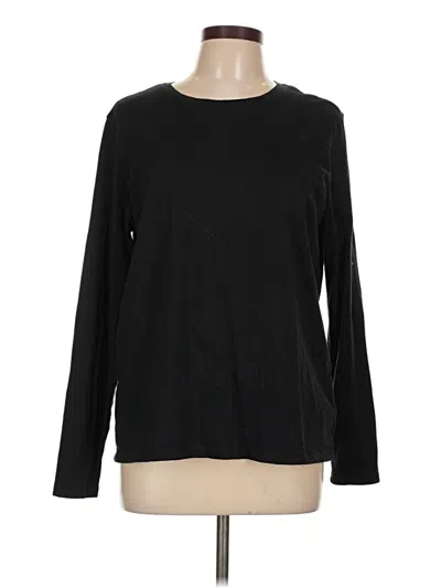 Pre-owned Lands' End Long Sleeve T-shirt In Black