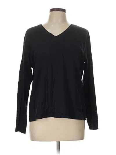 Pre-owned Lands' End Long Sleeve T-shirt In Black