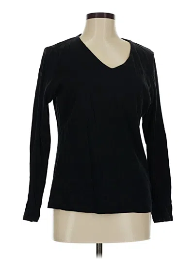 Pre-owned Lands' End Long Sleeve T-shirt In Black