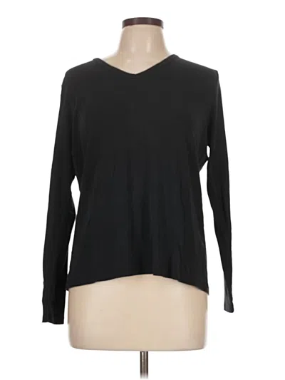 Pre-owned Lands' End Long Sleeve T-shirt In Black