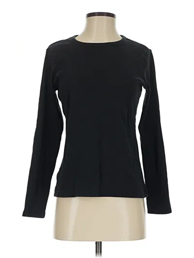 Pre-owned Lands' End Long Sleeve T-shirt In Black