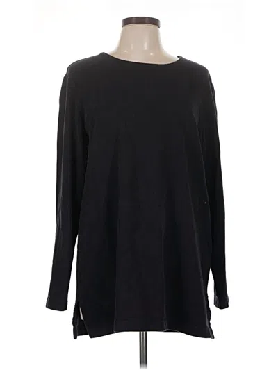 Pre-owned Lands' End Long Sleeve T-shirt In Black