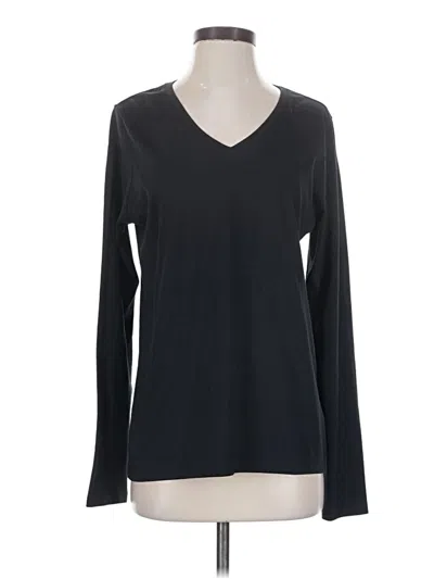 Pre-owned Lands' End Long Sleeve T-shirt In Black