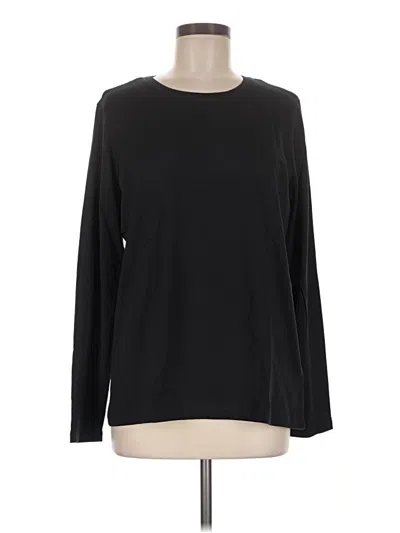 Pre-owned Lands' End Long Sleeve T-shirt In Black