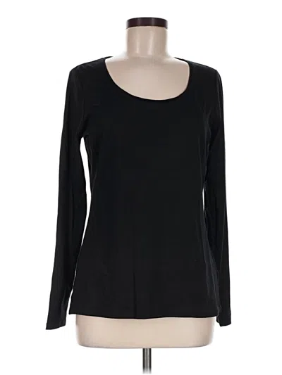 Pre-owned Lands' End Long Sleeve T-shirt In Black