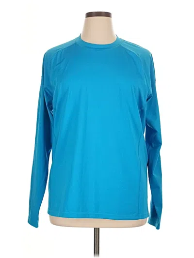 Pre-owned Lands' End Long Sleeve T-shirt In Blue