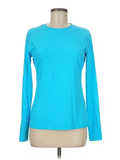 Pre-owned Lands' End Long Sleeve T-shirt In Blue