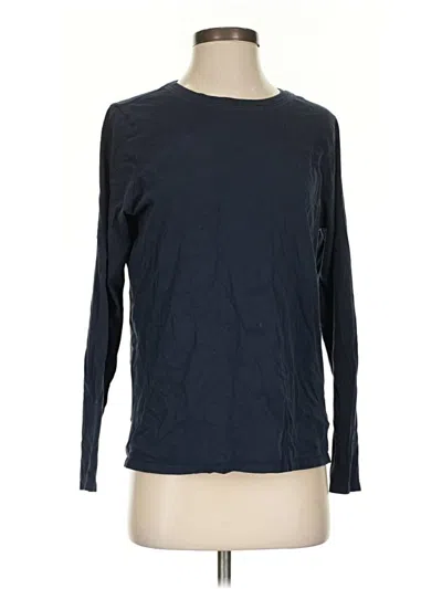 Pre-owned Lands' End Long Sleeve T-shirt In Blue