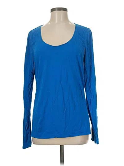 Pre-owned Lands' End Long Sleeve T-shirt In Blue