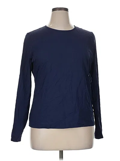 Pre-owned Lands' End Long Sleeve T-shirt In Blue