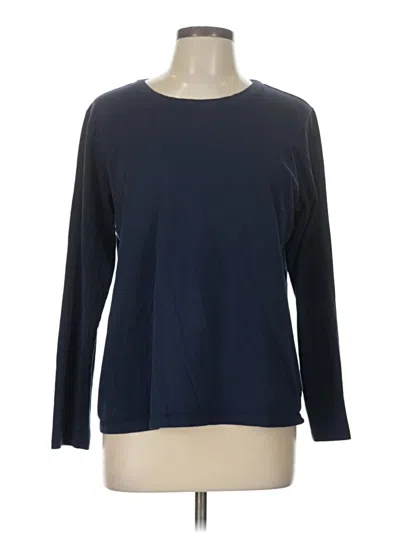 Pre-owned Lands' End Long Sleeve T-shirt In Blue