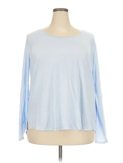 Pre-owned Lands' End Long Sleeve T-shirt In Blue