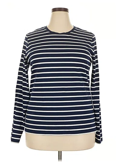 Pre-owned Lands' End Long Sleeve T-shirt In Blue