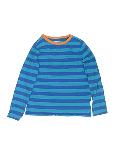 Pre-owned Lands' End Kids'  Long Sleeve T-shirt In Blue