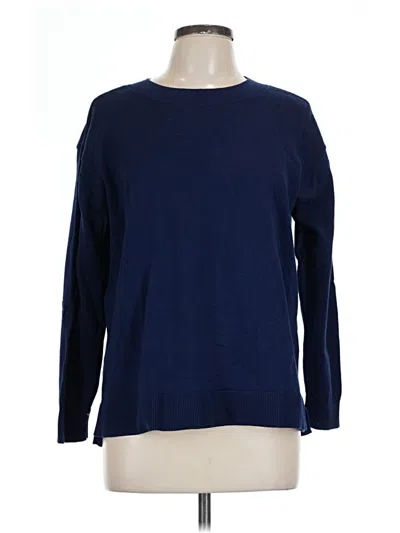 Pre-owned Lands' End Long Sleeve T-shirt In Blue