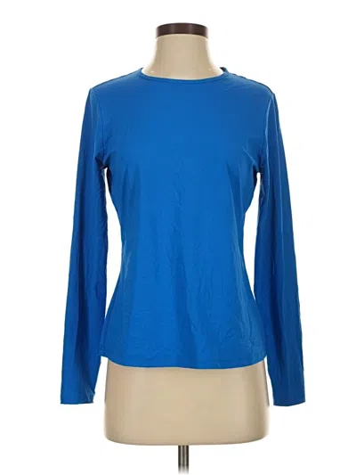 Pre-owned Lands' End Long Sleeve T-shirt In Blue