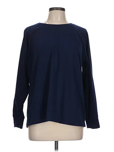 Pre-owned Lands' End Long Sleeve T-shirt In Blue
