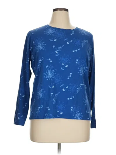 Pre-owned Lands' End Long Sleeve T-shirt In Blue
