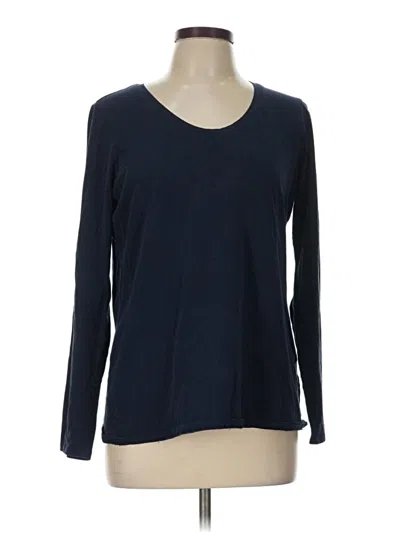Pre-owned Lands' End Long Sleeve T-shirt In Blue