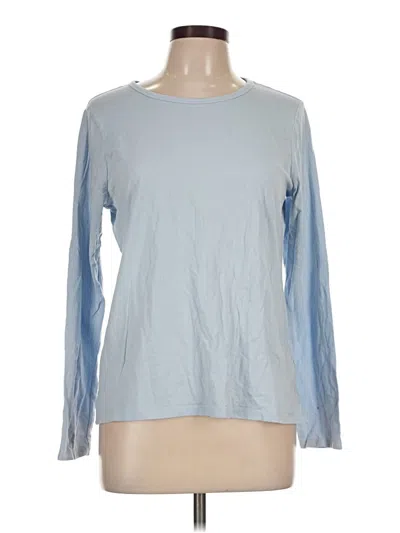 Pre-owned Lands' End Long Sleeve T-shirt In Blue
