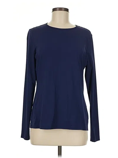 Pre-owned Lands' End Long Sleeve T-shirt In Blue