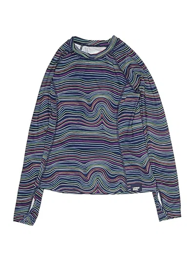 Pre-owned Lands' End Kids'  Long Sleeve T-shirt In Blue