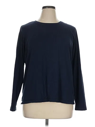 Pre-owned Lands' End Long Sleeve T-shirt In Blue