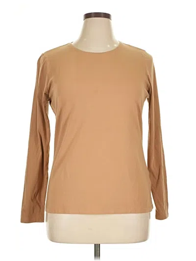 Pre-owned Lands' End Long Sleeve T-shirt In Brown