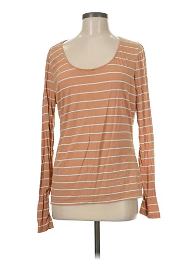 Pre-owned Lands' End Long Sleeve T-shirt In Brown