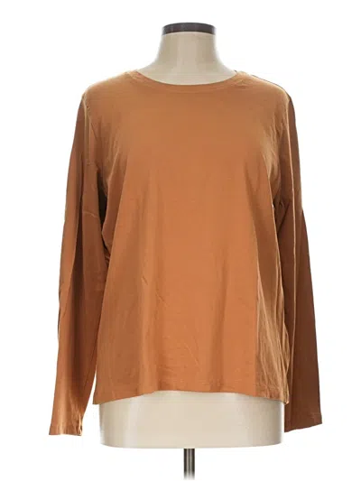 Pre-owned Lands' End Long Sleeve T-shirt In Brown