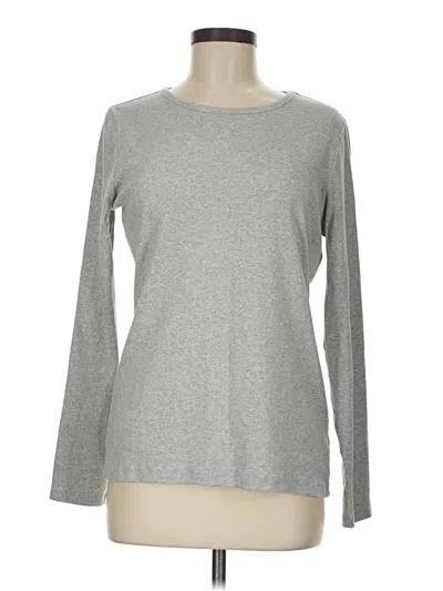 Pre-owned Lands' End Long Sleeve T-shirt In Gray