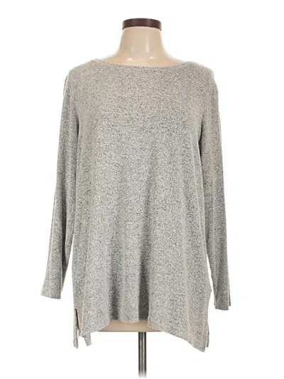 Pre-owned Lands' End Long Sleeve T-shirt In Gray