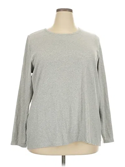 Pre-owned Lands' End Long Sleeve T-shirt In Gray