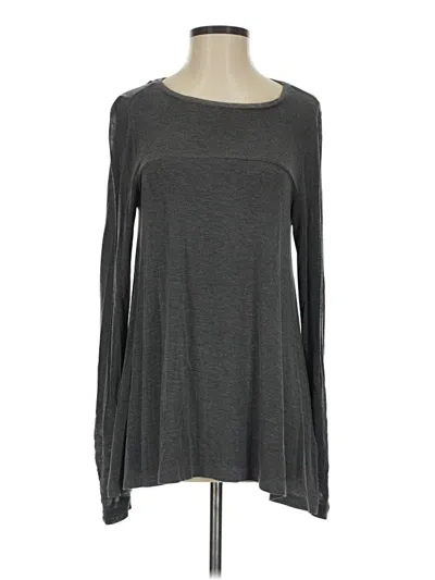 Pre-owned Lands' End Long Sleeve T-shirt In Gray
