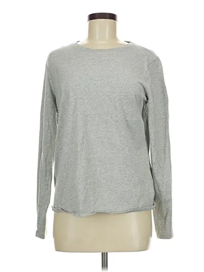 Pre-owned Lands' End Long Sleeve T-shirt In Gray