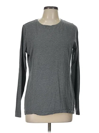 Pre-owned Lands' End Long Sleeve T-shirt In Gray