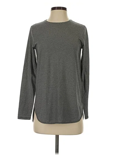 Pre-owned Lands' End Long Sleeve T-shirt In Gray