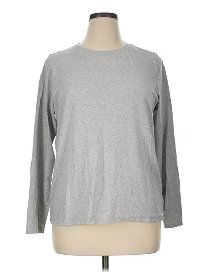 Pre-owned Lands' End Long Sleeve T-shirt In Gray