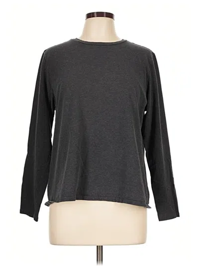 Pre-owned Lands' End Long Sleeve T-shirt In Gray